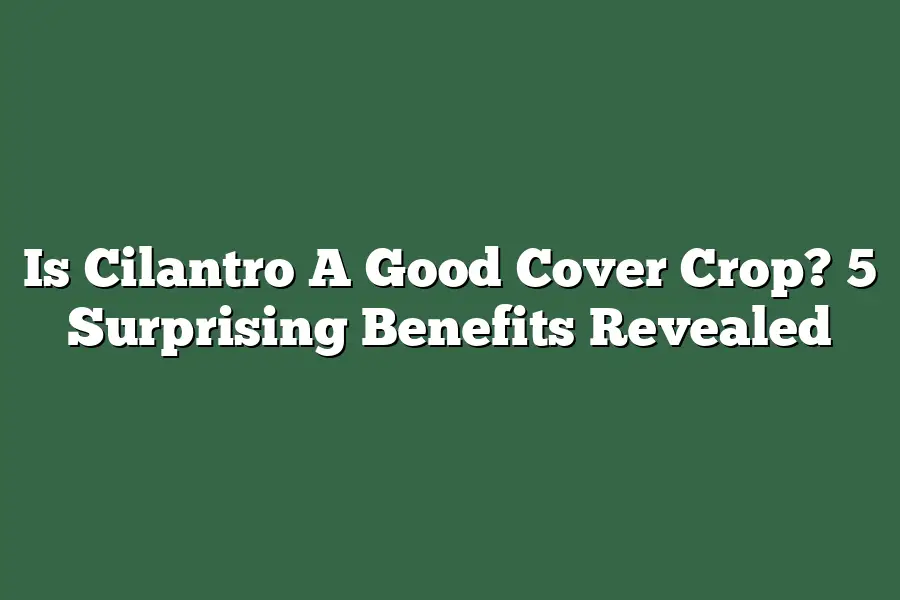 Is Cilantro A Good Cover Crop? 5 Surprising Benefits Revealed